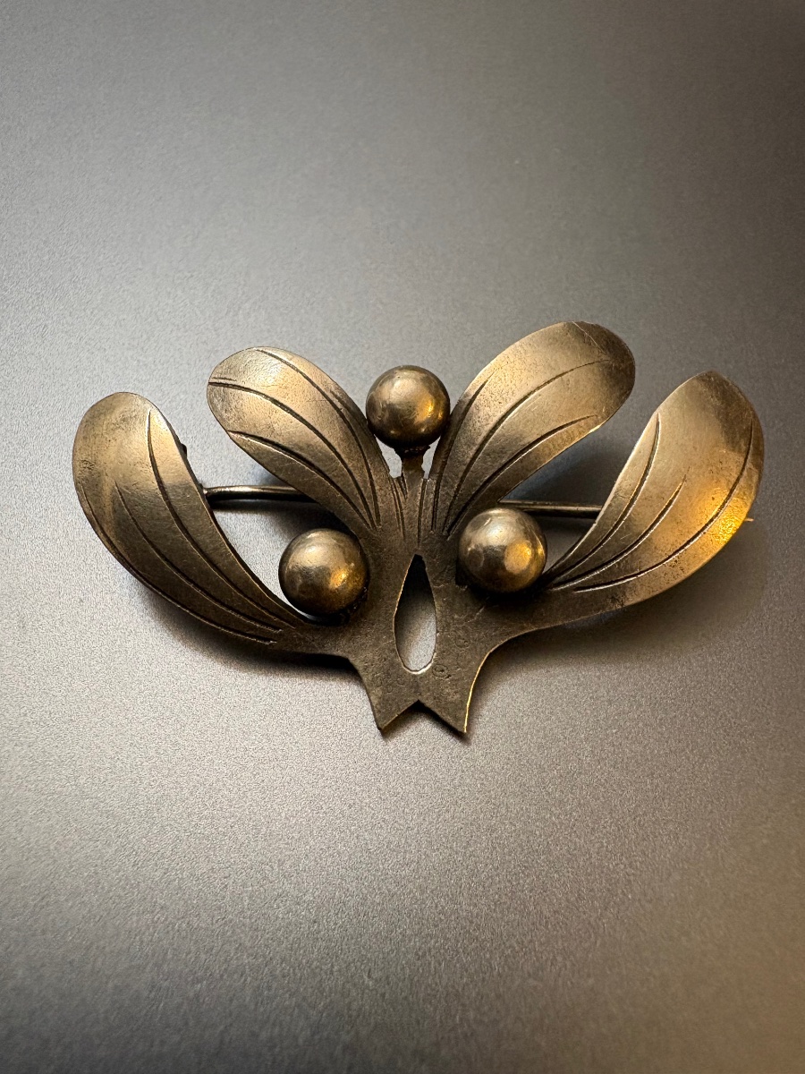 Art Nouveau: Broche argent 800/1000 eme-photo-1