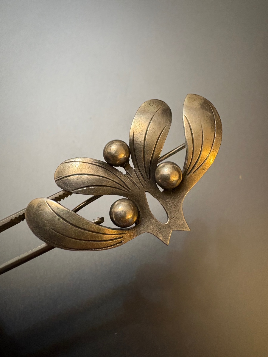 Art Nouveau: Broche argent 800/1000 eme