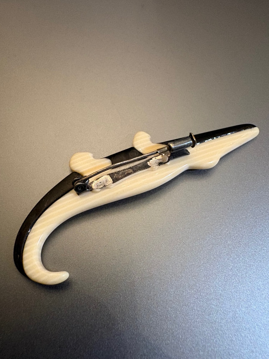 Art déco: Broche Crocodrile en bakelite-photo-4