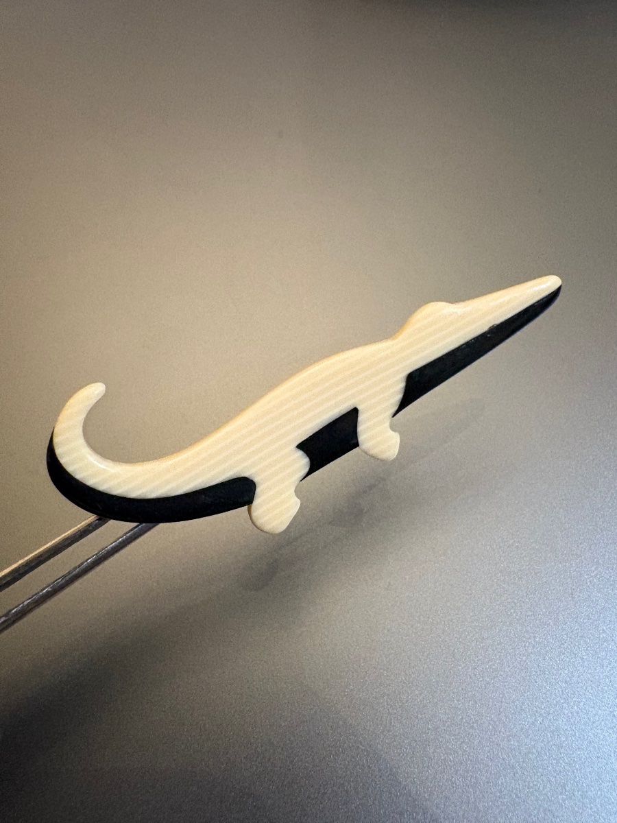 Art déco: Broche Crocodrile en bakelite