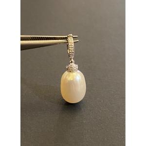 Gold, Pearl And Diamond Pendant