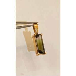 Gold And Tourmaline Pendant