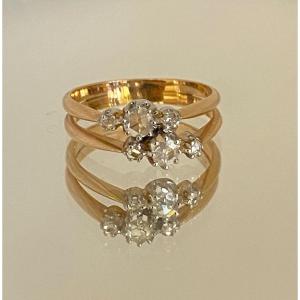 Old Gold And Diamond Ring Cut In Rose