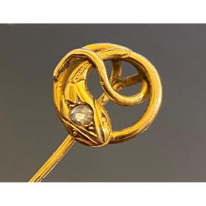 Old Gold And Diamond Tie Pin