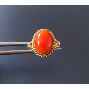 Old Gold And Coral Ring