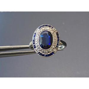 Art Deco Sapphires And Diamonds Ring
