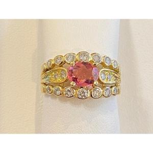 Gold, Tourmaline And Diamond Ring