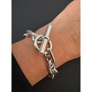 Hermès: Bracelet Chaîne d'Ancre En Argent. Grand Modèle.