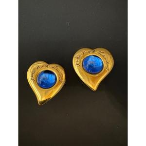 YVES SAINT LAURENT . Clips d'oreilles vintage