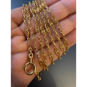 Antique Gold-plated Watch Chain.