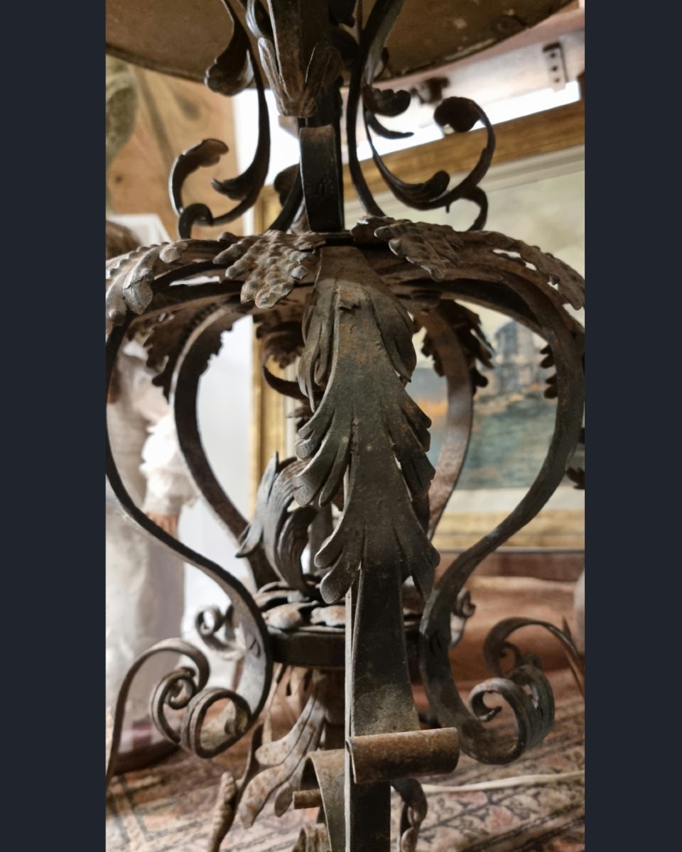 Jardinière ancienne en fer forgé  - début XXe siècle-photo-1