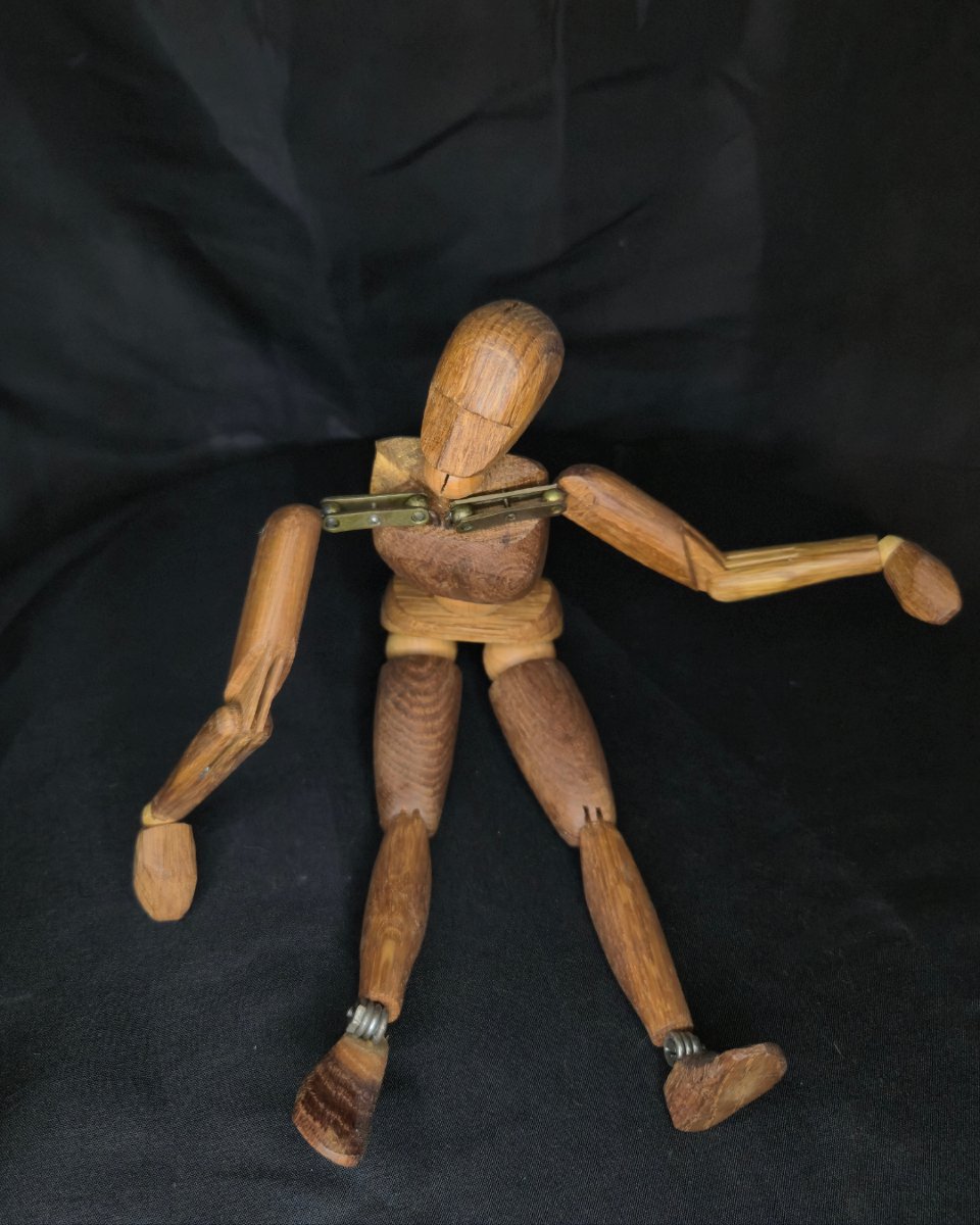 Mannequin d'artiste articulé en bois - XXe siècle-photo-3