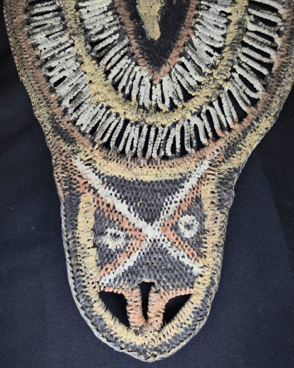 Masque tribal tressé – Art Premier - Début XXe siècle-photo-3