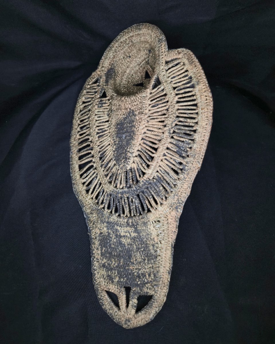 Masque tribal tressé – Art Premier - Début XXe siècle-photo-4