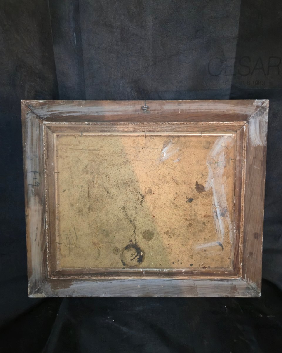 Oil Painting On Panel, Signed Marius Chambon - Early 20th Century-photo-4