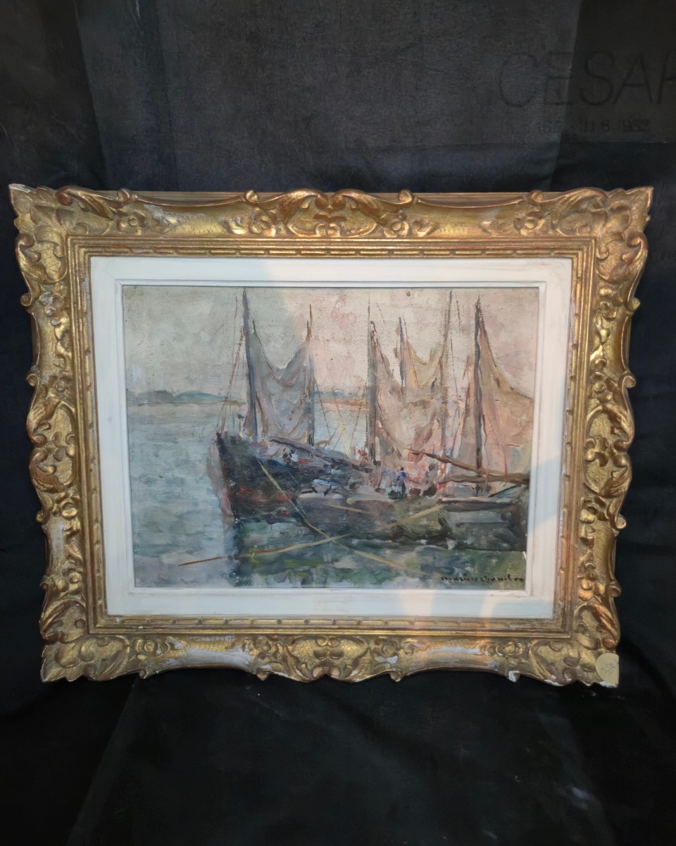 Oil Painting On Panel, Signed Marius Chambon - Early 20th Century