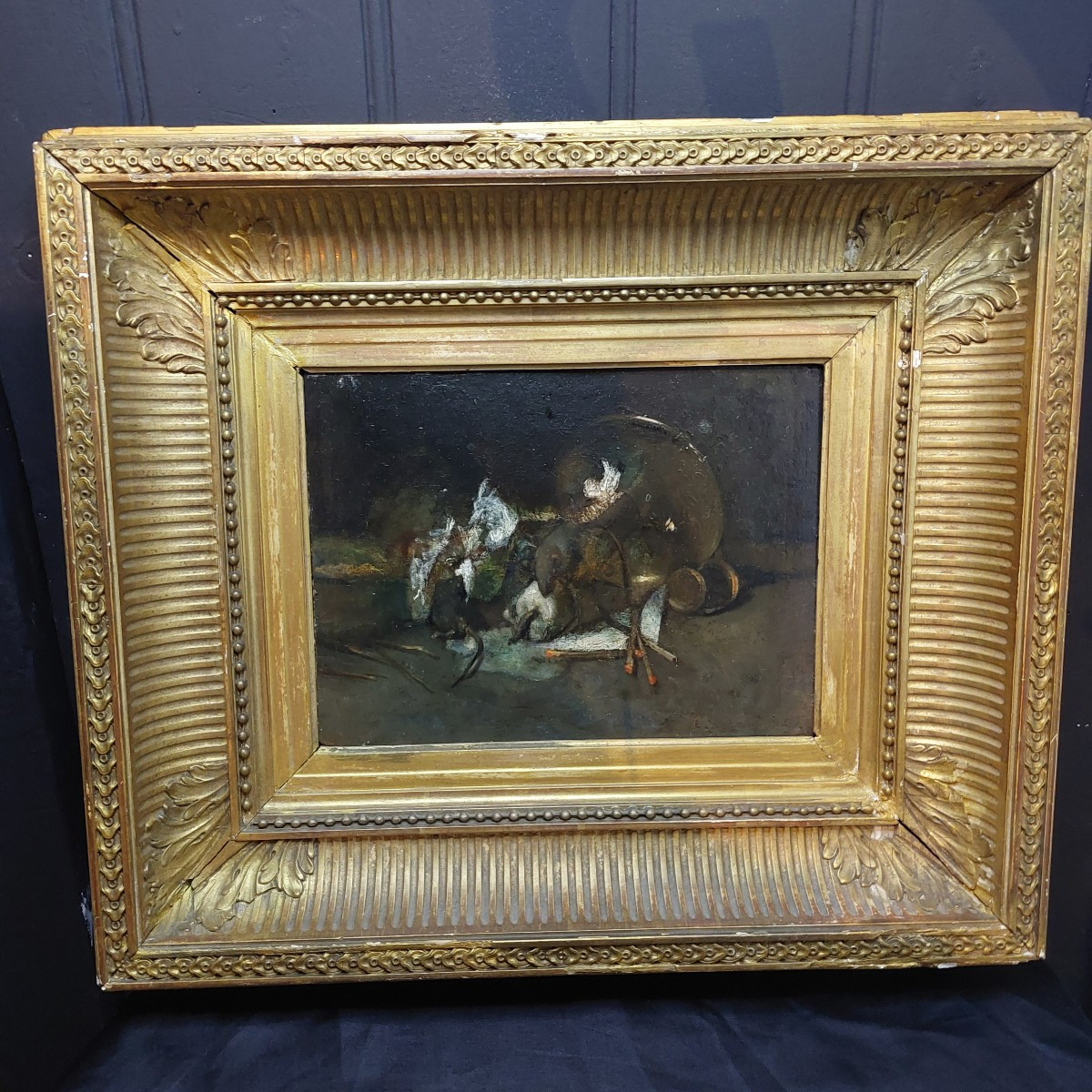 Huile sur panneau 19ème 