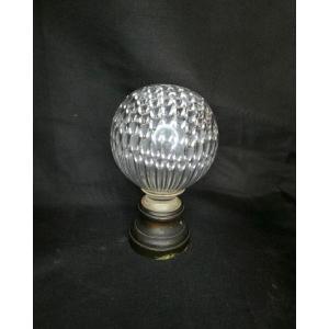 Honeycomb Glass Stair Ball – Early 20th Century