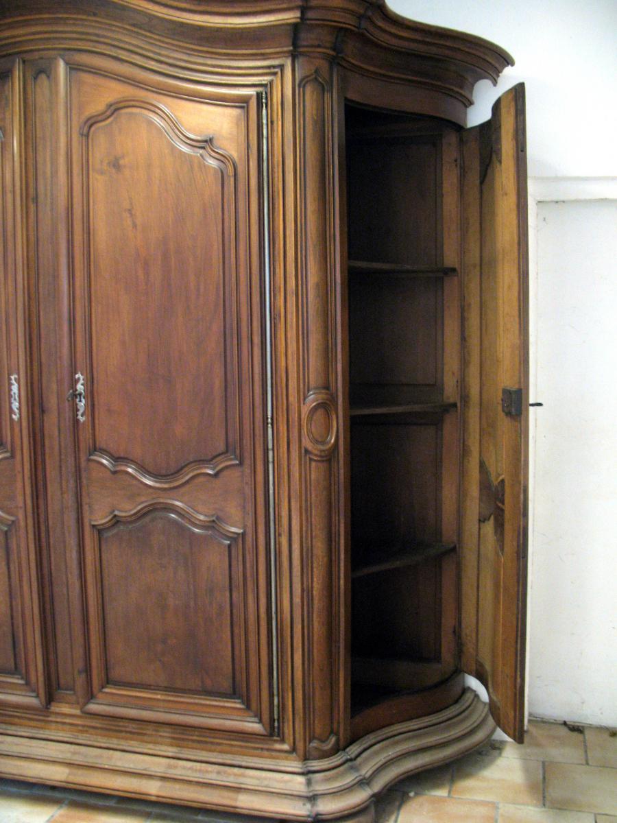 Walnut Wardrobe Guns And Orme, Transition Louis XIV Louis XV. XVIII Bordeaux-photo-4