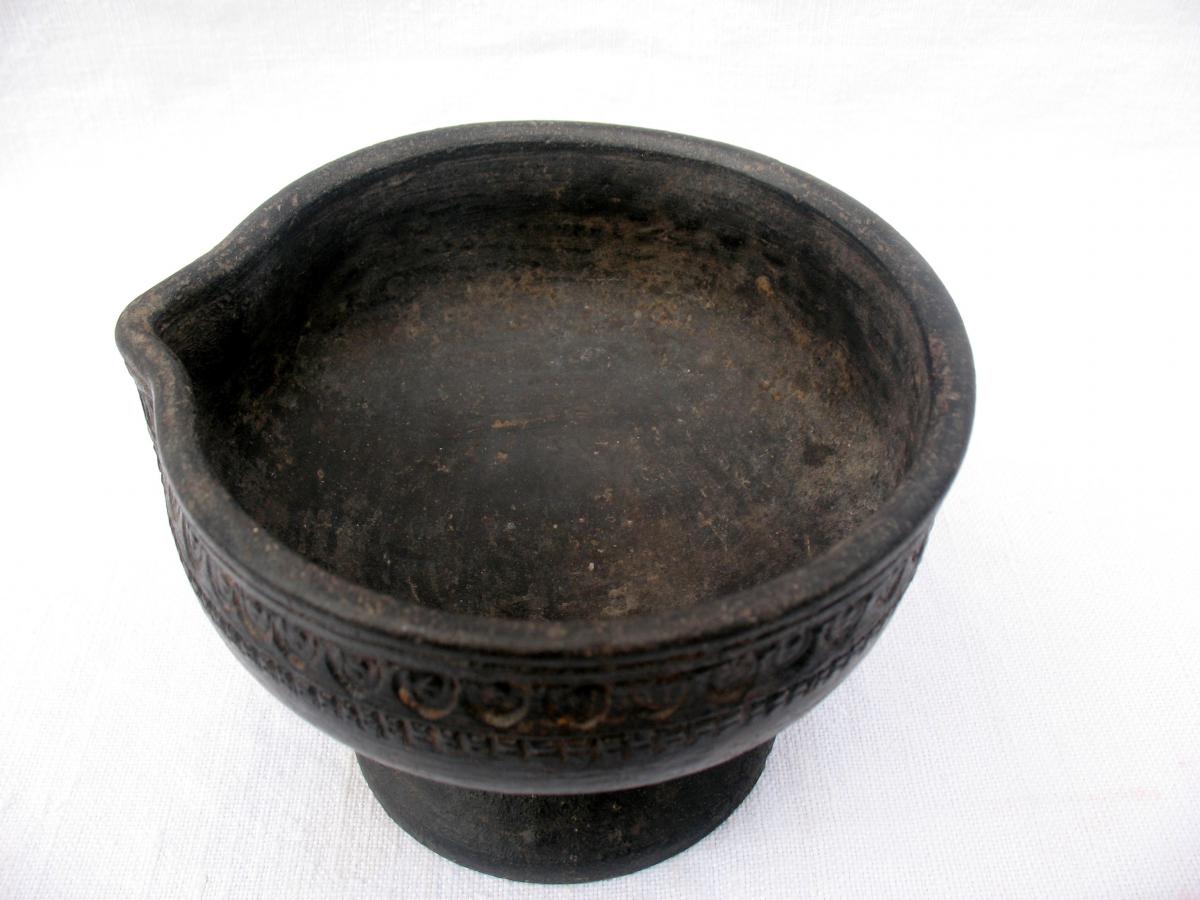 Antique Jug Terracotta. From Excavation Object. Afghanistan, First Millennium-photo-1