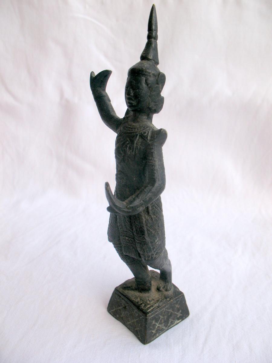 Bronze Apsara Dancer. Khmer Empire, Cambodia, Nineteenth-photo-4