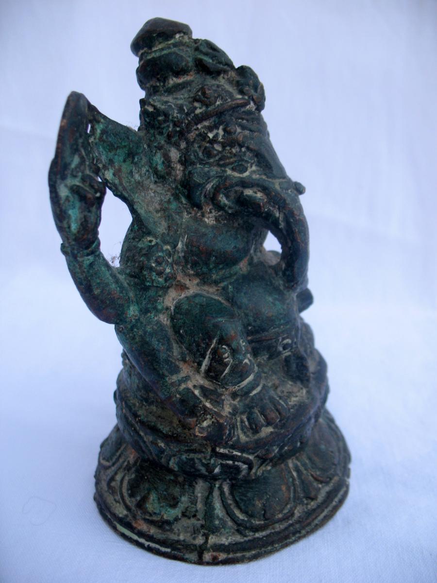 Bronze Statue Of God Ganesh. Khmer Empire. Cambodia Or Laos, Eighteenth