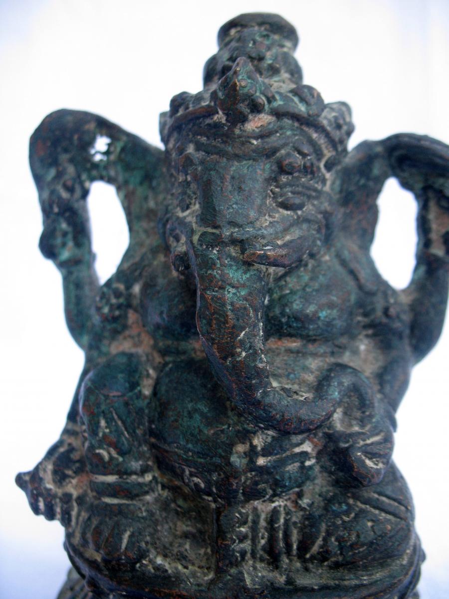 Bronze Statue Of God Ganesh. Khmer Empire. Cambodia Or Laos, Eighteenth-photo-1