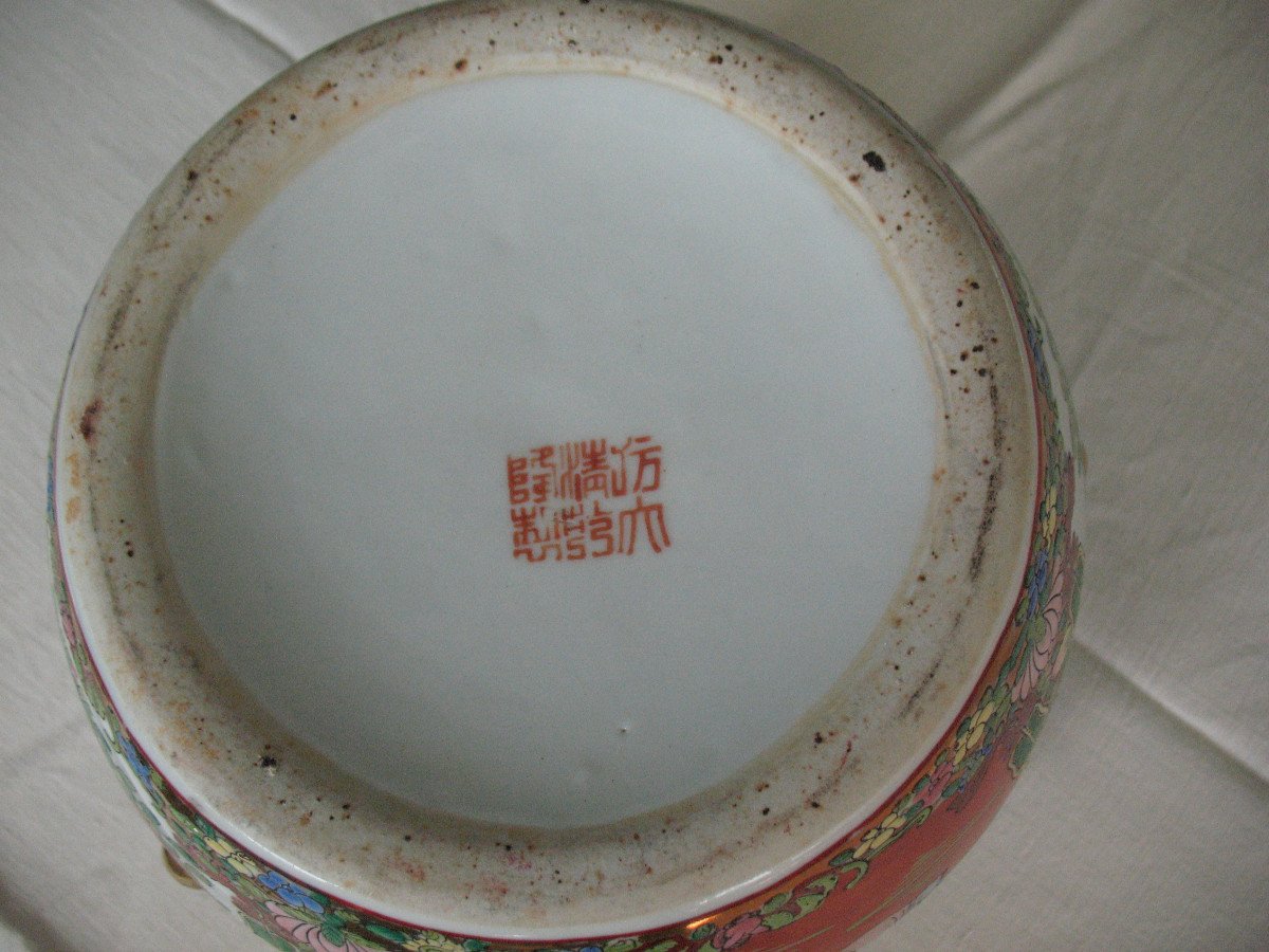 Pot A Gingembre En Porcelaine De Chine XXeme Siécle-photo-6