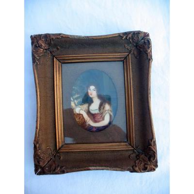 Miniature Portrait Of A Young Woman Signed Hall. Early Nineteenth