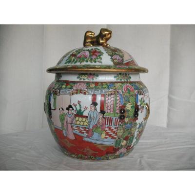 Pot A Gingembre En Porcelaine De Chine XXeme Siécle