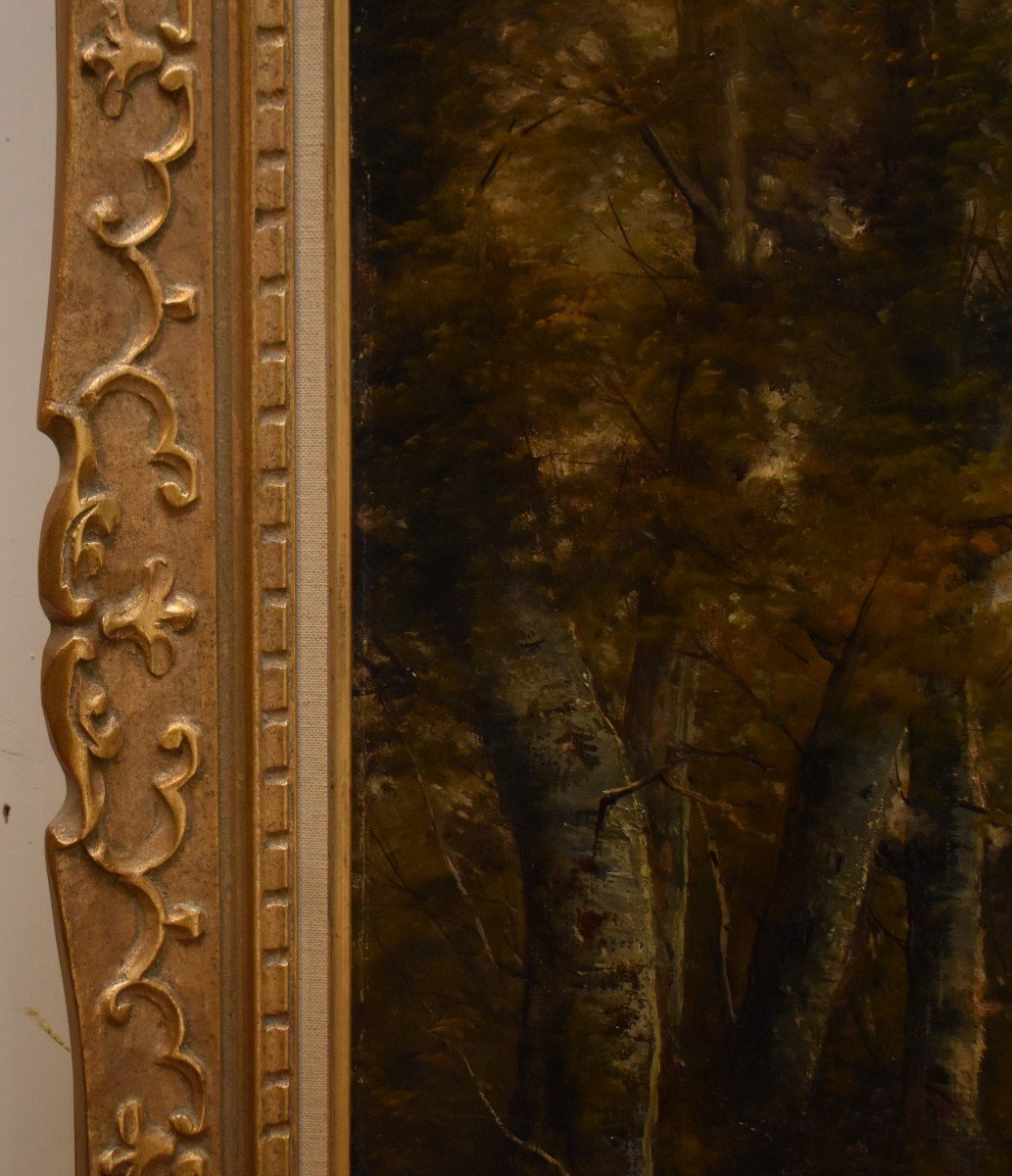 Paul Armandi, XIXe , Tableau De l&#039; &eacute;cole De Barbizon , Paysage Lacustre, Bord De Rivi&egrave;re, -photo-5