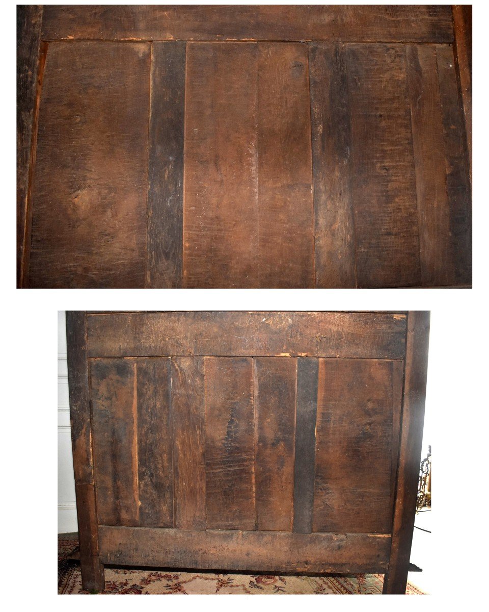 Armoire  Parisienne XVIIIe En Ch&ecirc;ne Massif , R&eacute;gion Ile De France, R&eacute;gence, -photo-8