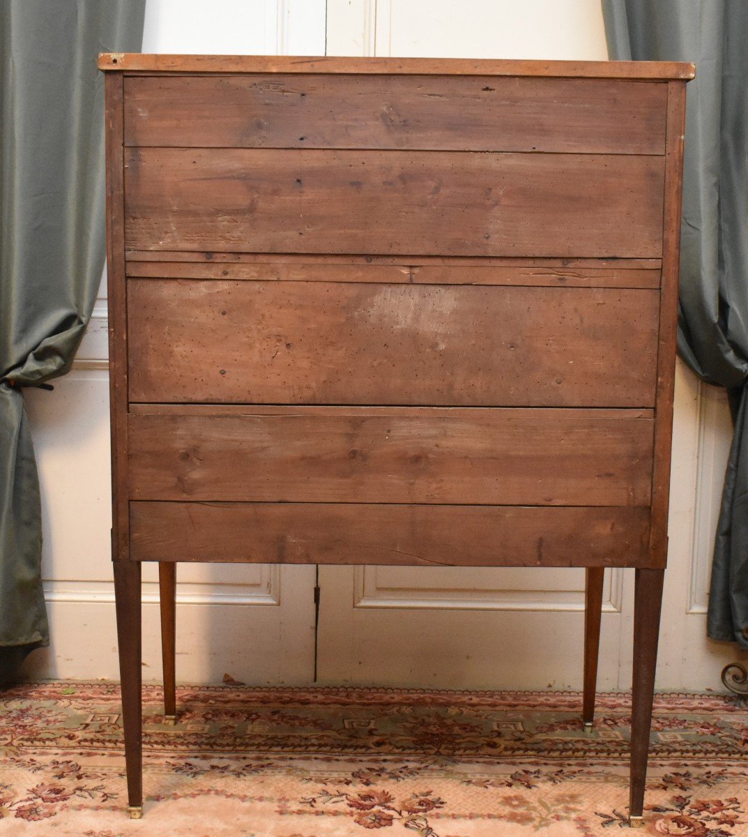 Sloping Office And Tier, High Glazed, Small Two-leaf Showcase, Directoire Style.-photo-8