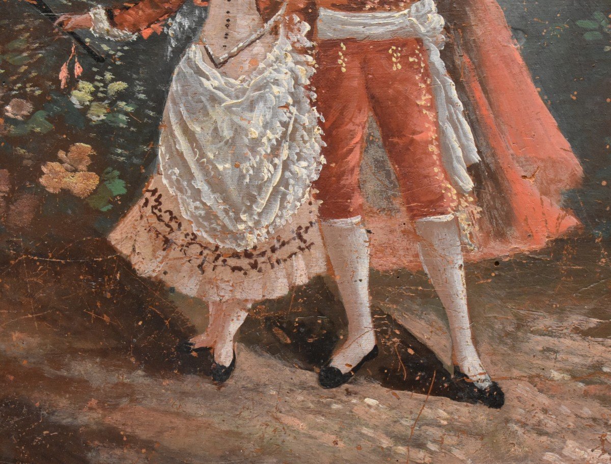 Galante Scene Painting Toreador In Costume And Señorita -photo-1