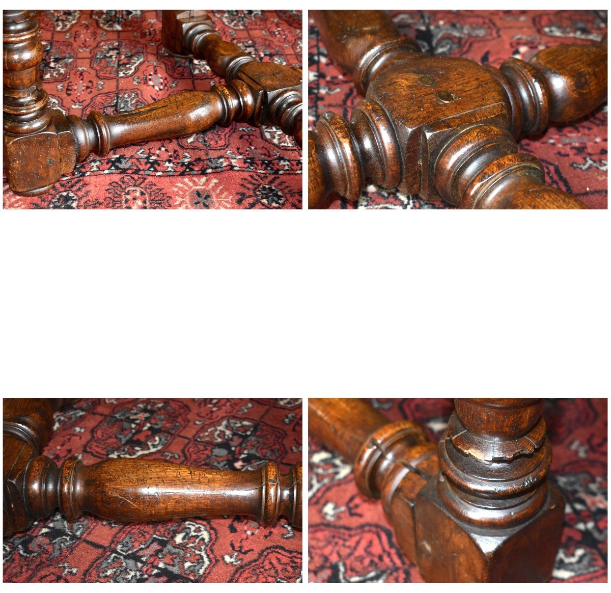 Oval Table, Middle Pedestal Table, Louis XIII - Louis XIV Style, Dining Room, Oak.-photo-7