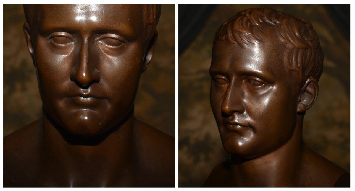 Bust Of Napoleon I In Hermes, Bronze Statue By Barbedienne Founder After Chaudet, -photo-5