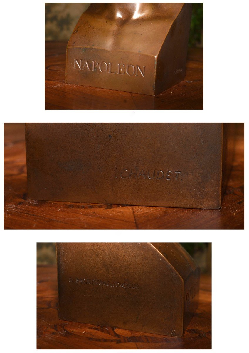 Bust Of Napoleon I In Hermes, Bronze Statue By Barbedienne Founder After Chaudet, -photo-7