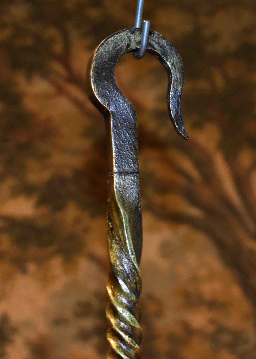 Suspension Forming Candle Holders, 4 Light Arms, Wrought Iron Chandelier Candle Lighting. -photo-8