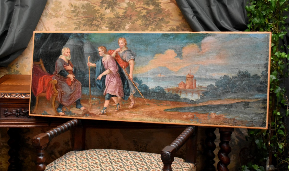 Large Painting Biblical Scene, The Announcement To King Herod Of The Birth Of The Child Jesus-photo-4