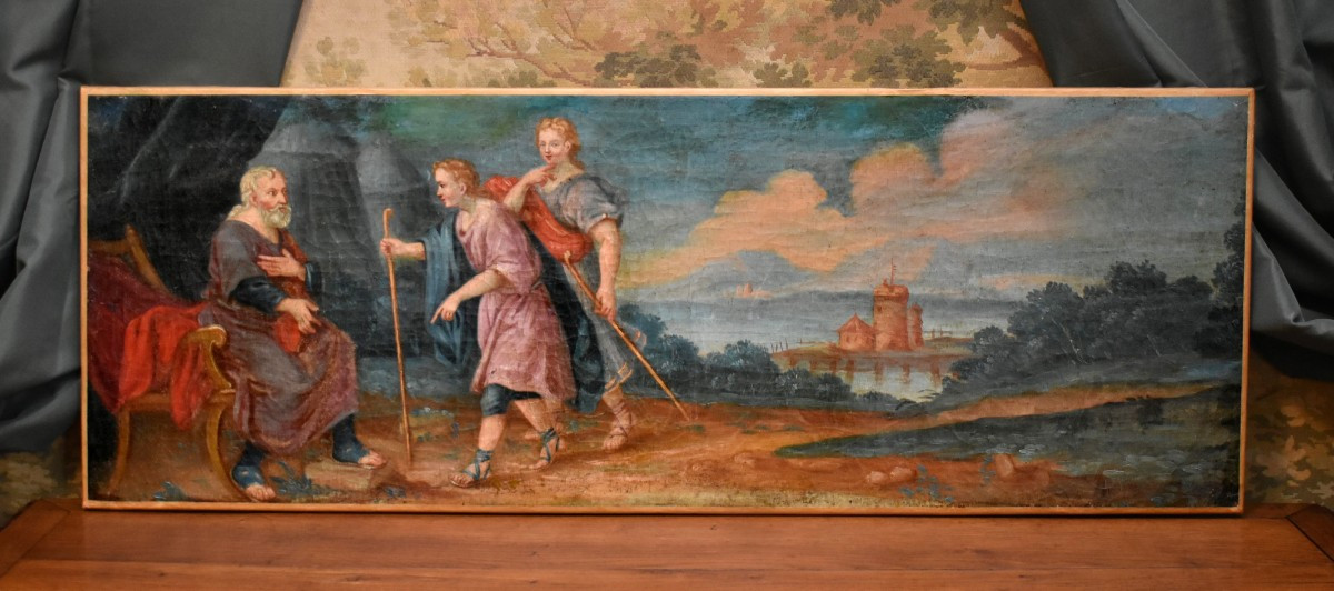 Large Painting Biblical Scene, The Announcement To King Herod Of The Birth Of The Child Jesus-photo-3