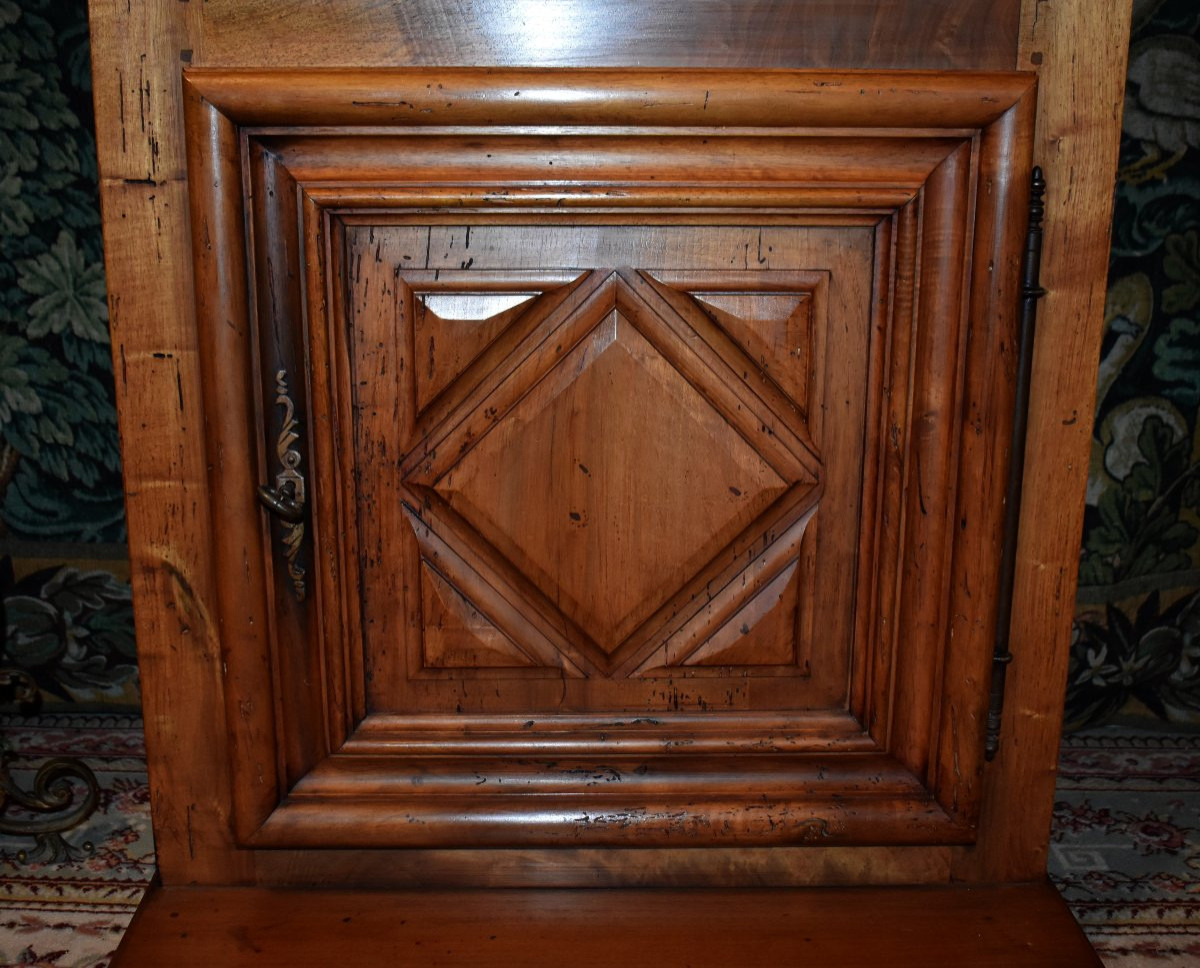 Oratoire De Style Louis XIII  ,  Meuble Pupitre Et écritoire , Prie Dieu En Noyer Massif-photo-7