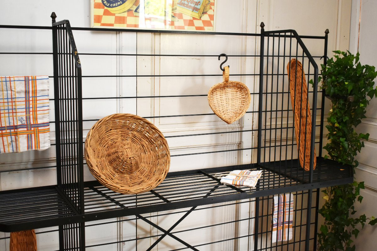 Large Iron Baker's Rack, Bakery Rack, Trade Furniture. Art Deco, -photo-3