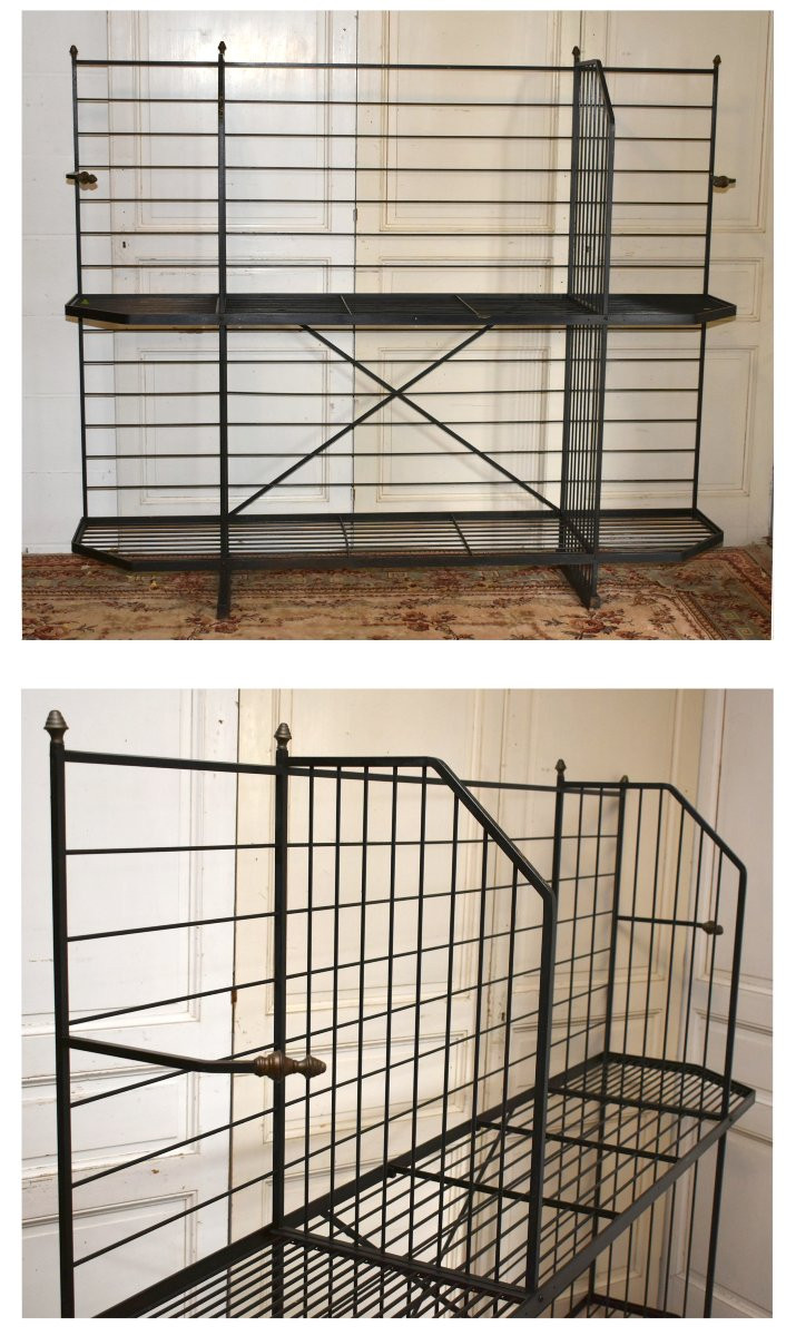 Large Iron Baker's Rack, Bakery Rack, Trade Furniture. Art Deco, -photo-4