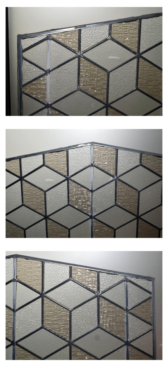 Stained Glass For Interior Partition, Cube Decoration, Stained Glass From The 1950s - 1960s-photo-6