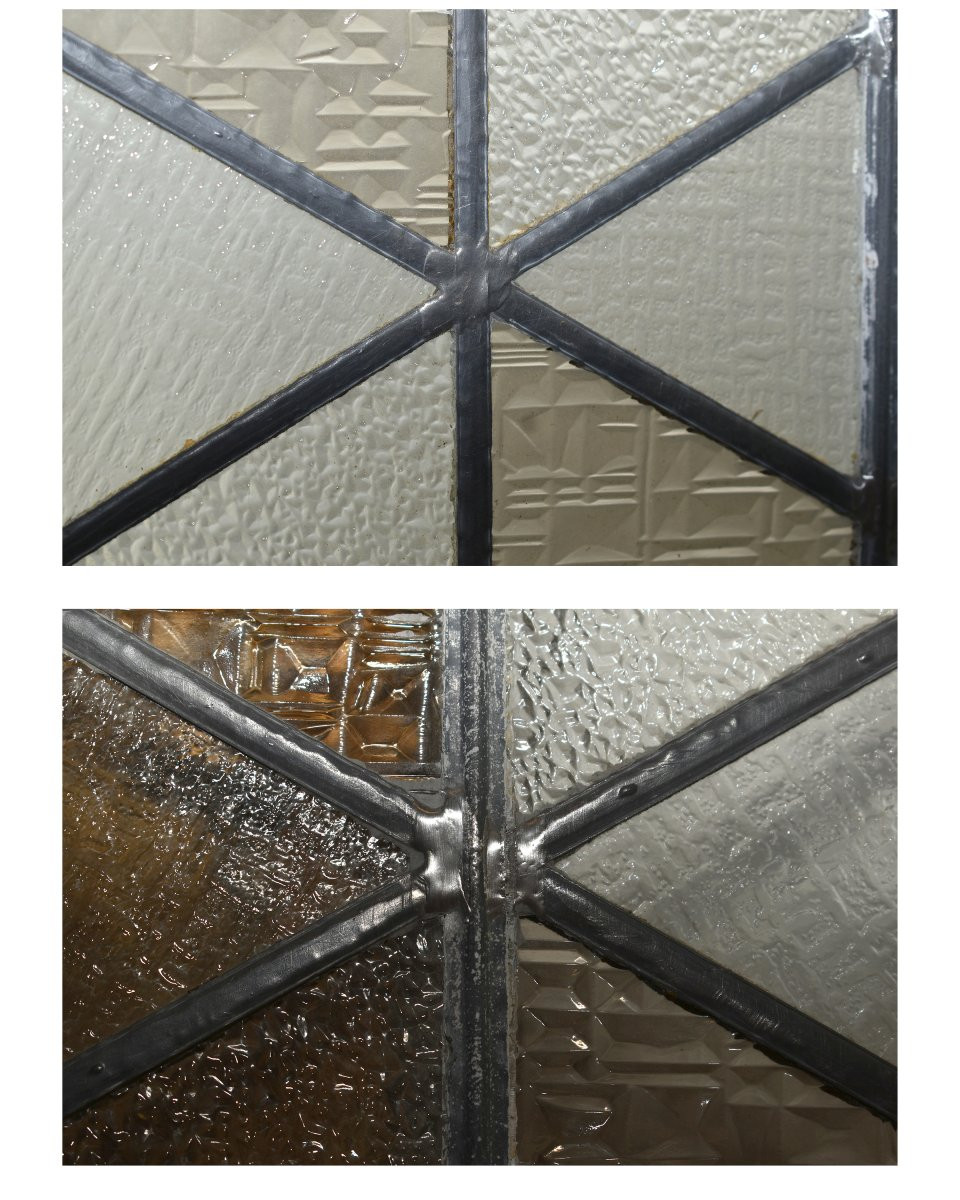 Stained Glass For Interior Partition, Cube Decoration, Stained Glass From The 1950s - 1960s-photo-7