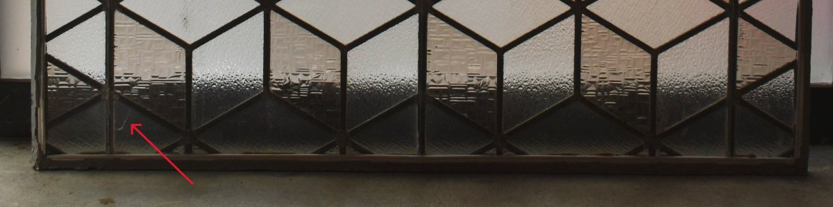 Stained Glass For Interior Partition, Cube Decoration, Stained Glass From The 1950s - 1960s-photo-8