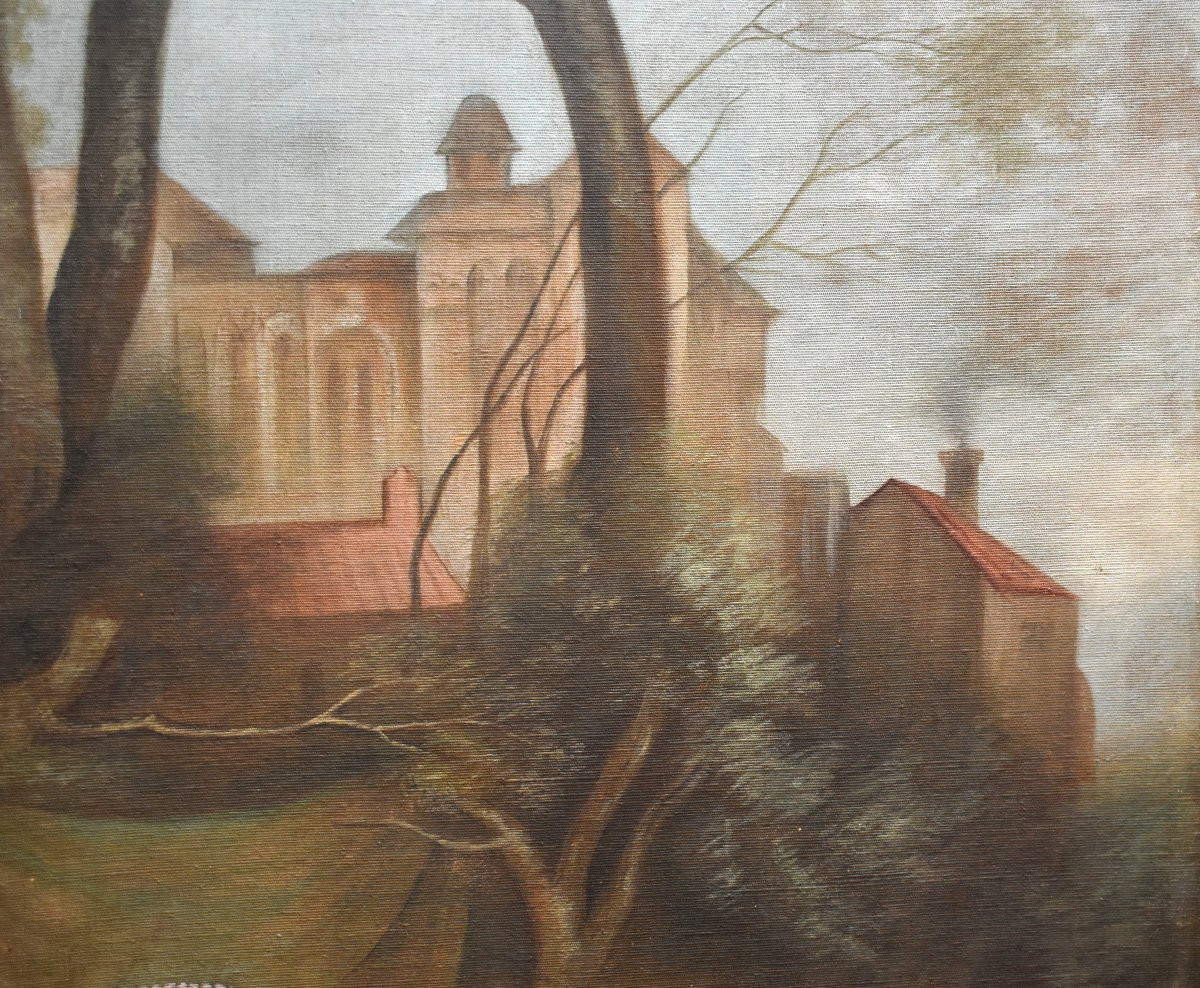 Grand tableau , huile sur toile scène animée ,  Ecole Française du XIXe dans le gout du XVIIIe-photo-4