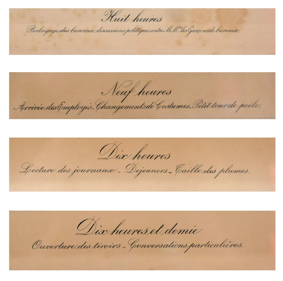 Honoré Daumier, Suite de 8 lithographies en  couleurs  , caricatures sociales vie  au  XIXe,-photo-7