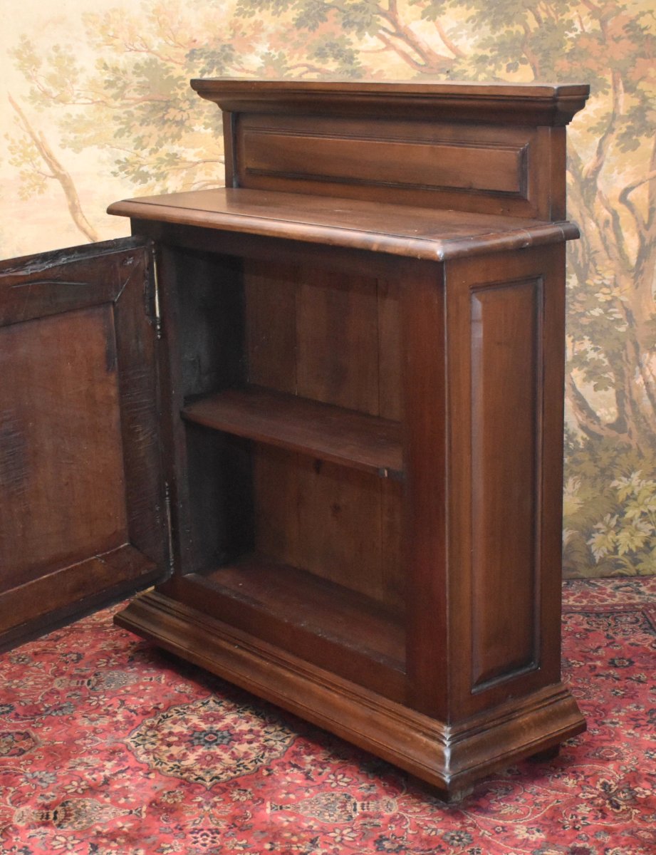Louis XIII Style Sideboard, 1-door Sideboard In Solid Walnut With Diamond Points-photo-7