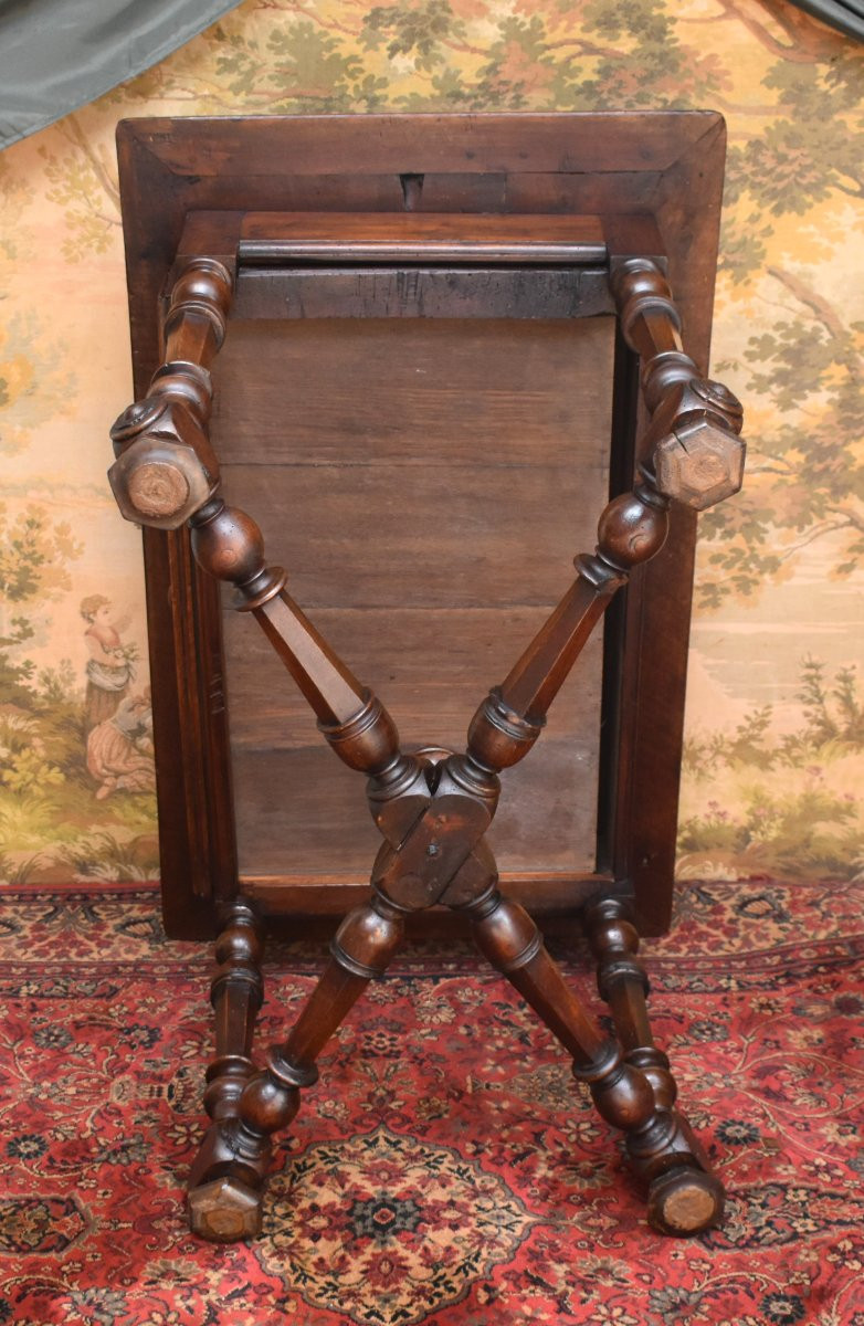 Louis XIV Style Writing Table From The End Of The 17th Century, Beginning Of The 18th Century, Desk, Walnut Console -photo-7